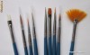 set de 9 pensule pentru pictura cu acril, acryl, gel si pictura, manichiura, unghii false, constructie modele,nail art