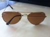 OCHELARI SOARE RAYBAN - RAY BAN Aviator 3025 polarizati  58[]14 - rama aurie lentila maro