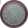FOARTE RAR !!! - Belgia moneda argint 5 francs 1869 - XF