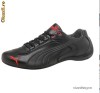 Adidasi Puma Pace Cat II piele naturala culori negru cu rosu  si alb cu negru