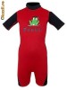 Combinezon copii din neopren rosu cu negru FREDS SWIM ACADEMY