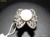 Inel Argint cu Marcasite si Perla in forma de floare (38553) Inel Argint cu Marcasite si Perla in forma de floare (38553)