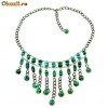 Colier cu piatra Phoenix verde, Cod Produs - FGBC-00009