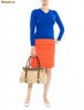 Pullover TinaR basic V neck Albastru