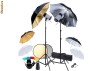 Kit Studio: 2 x Trepied + 2 x Blitz Studio + 6 x Umbrela + Kit Reflector Voleti + Blenda 2in1 Silver/Gold + Snoot Grila Fagure