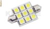 bec led leduri auto C5W festoon cu 9 SMD 5050 41 mm albe, pentru plafoniera, numar de inmatriculare becuri led, lumini masina
