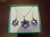 Set foarte frumos din argint format din colier si cercei cu cristale swarovski snowflake VL (Vitrail Light) - bijuterii mireasa