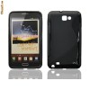Silicone Case Samsung i9220 Galaxy Note N7000 S-Line black / black (TPU)
