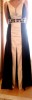 Rochie de seara alb cu negru cu trena fff frumoasa