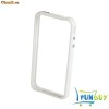 Bumper Iphone 4/4S Alb-Alb silicon-plastic