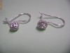 CERCEI ARGINT MODEL COPII CRISTALE SWAROVSKI ALBE