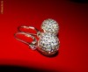 Cercei argint bilute 12mm cu cristale albe