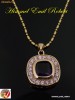 Lantisor placat cu Aur G 18K,Pandantiv cu Ametist,no 5438