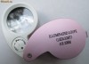 NOU!!! Lupa bijutier cu marire 45x  25mm si iluminare cu 2 LEDuri