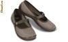 Balerini femei CROCS ORIGINALI noi, cu eticheta - Wrapped Mary Jane, culoare Mushroom / Espresso  - marime W7 (37-38)