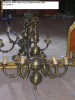 Spectaculos candelabru vechi din bronz masiv
