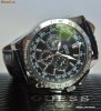 IN STOC, CEL MAI MIC PRET * Ceas de mana barbatesc, casual/sport, curea din piele naturala, cronograf, 24H format, GUESS U13570G1 * ORIGINAL * FOLOSIT