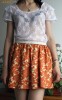 Top / tricou alb din dantela by Only