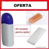 Kit complet pentru epilat, aparat epilat, ceara cu miere de albine, 100 stripuri (benzi) + cadou ulei dupa epilat 200ml