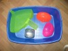 Vand cusca hamster + casuta + 2 rotite + bol hrana + bila + hrana + rumegus