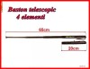 Baston Telescopic Autoaparare 4 Elementi Gratuit Husa Negru 65 cm Police