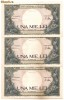 1000 lei 1945 - aunc - lot 3 buc. serii consecutive - pret per lot