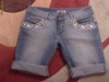 Pantaloni scurti jeans dama cu pietre MEGA FITZA (gen mexton)