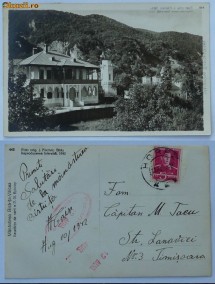 Manastirea Bistrita ,Valcea ,circulata 1942,cenzura foto
