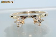 deosebit inel/verigheta aur galben14K diamante naturale 0,36CT foto