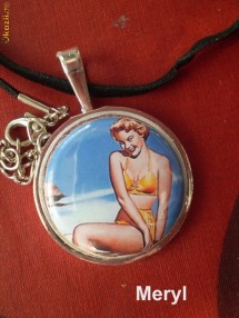 Pandantive argintate PIN_UP GIRLS meryl. lory foto