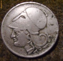 brosa din moneda argintata grecia cu zeita atena 1926 foto