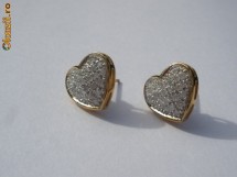 Cercei din aur, diamante naturale 0.50 ct, NOI, 33% reducere