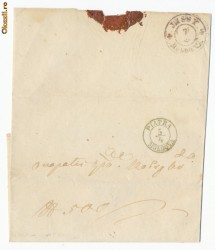 RFL 1859 plic oficial cu stampile Piatra si Iasi foto