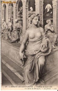 T FOTO 07 Romantica -L`Abbaye de Saint-Denis -Tombeau de Louis XII et d`Anne de Bretagne -statuie toples -antebelica foto