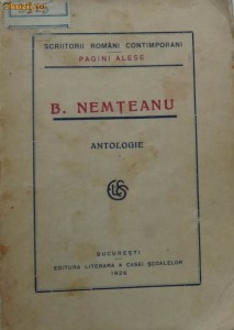 B. Nemteanu , Scriitori Romani Contemporani , Pagini Alese , Antologie , Poeme , 1926 , prima editie foto