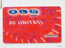 CARTELA ALO GSM 30 UNITATI CS DE LA RUE ** foto