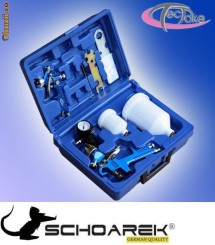 Set pistoale de vopstorie HVLP profesionale - originale Tec Take Germania [ pistol , vopsit, masina, polisat]