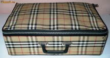 Geanta de voiaj, stil BURBERRY, model vintage - UNISEX foto