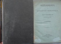 N. Cartojan , Alexandria in literatura romaneasca , noi contributii , 1922 , prima editie , cu autograf catre prof. Antonescu foto