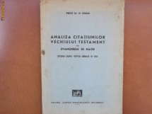 Preot N. Ciudin-Analiza citatiunilor Vechiului Testament, 1942, dedicatie cu semnatura autorului foto
