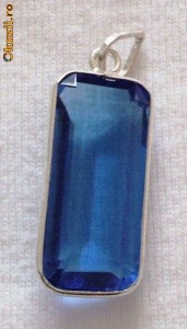 PANDANTIV BLUE QUARTZ-(3-48)- Argint 925-PROMOTIE foto