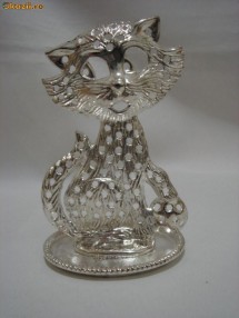 INEDIT OBIECT DECORATIV, DIN METAL ARGINTAT