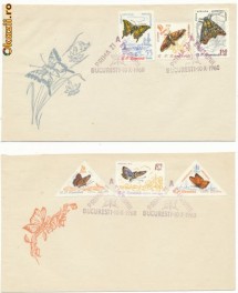 RFL Romania 1960 FDC seria de 6 timbre Fluturi foto