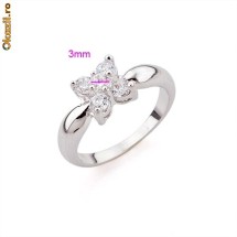 SUPEROFERTA-Inel filat in aur alb, CRAZY FLOWER. marime 7 US foto