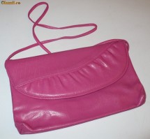 Geanta plic dama, roz, vintage, folosit -  IEFTIN !!!! foto