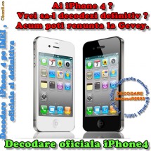 DECODARE iPhone4, 4s PE IMEI, ONLINE *** PRET PROMOTIONAL *** DECODARE OFICIALA si DEFINITIVA *** IPHONE NEVERLOCKED