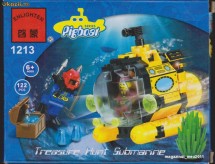 jucarie submarin tip lego, contine 122 de piese, jocuri educative, distractive pentru copii