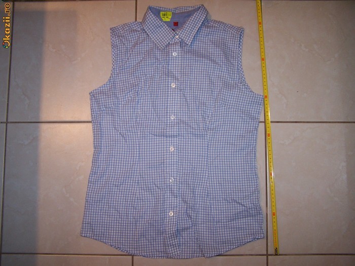 Bluza vara carouri fara maneca foto mare