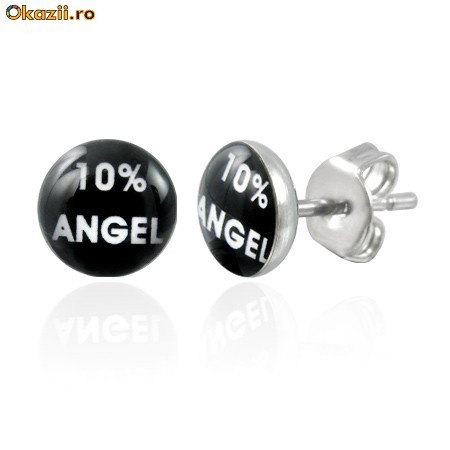 Cercei din inox 6 mm - 10% inger - cod 89 foto mare