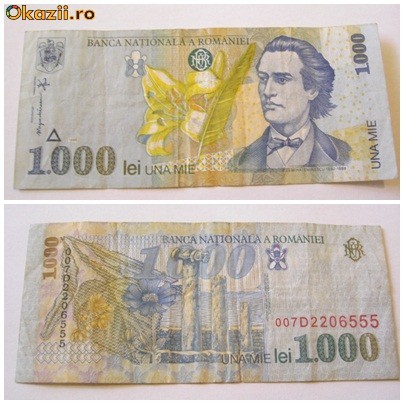 1000 lei 1998 romania foto mare